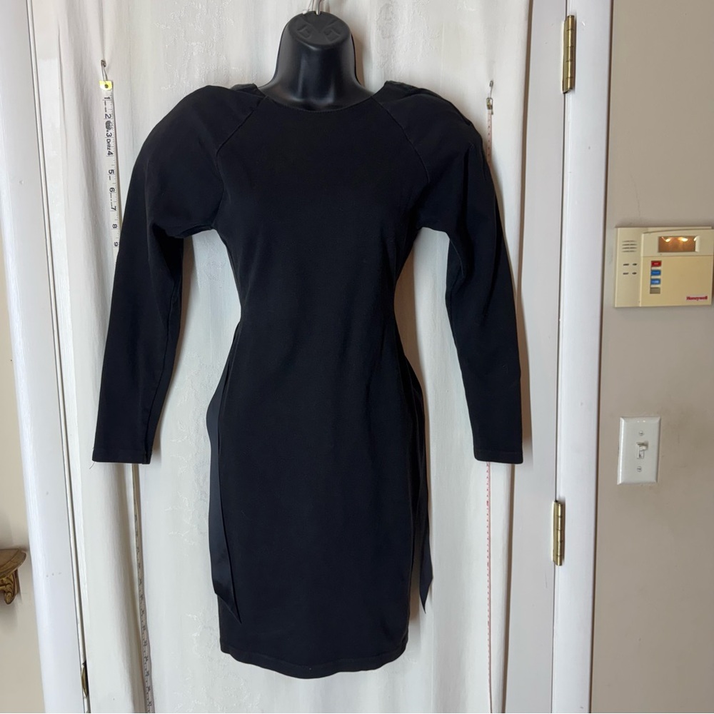 Vintage Black Yes Clothing Ribbon Dress